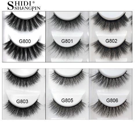 SHIDISHANGPIN 5 pairs mink eyelashes natural 3d mink lashes mink false lashes false eyelashes full strip lashes cilios faux cils