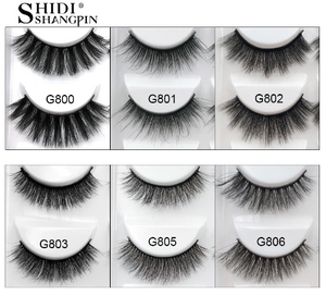 SHIDISHANGPIN 5 pairs mink eyelashes natural 3d mink lashes mink false lashes false eyelashes full strip lashes cilios faux cils